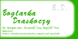 boglarka draskoczy business card